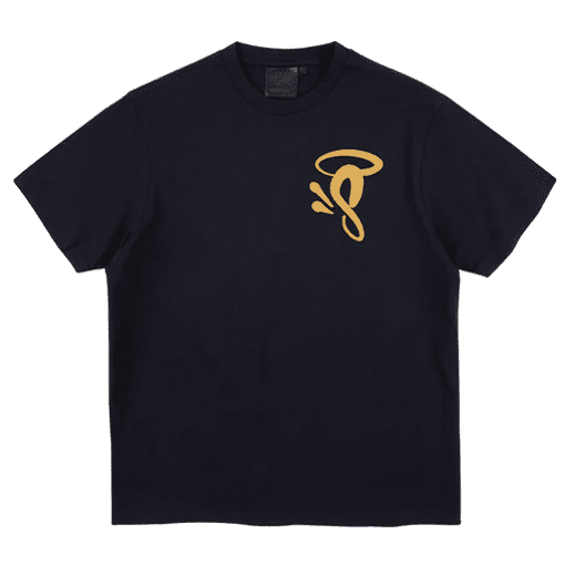 S Camiseta Logo Impreso Negro Amarillo S Camiseta Logo Impreso Negro Amarillo